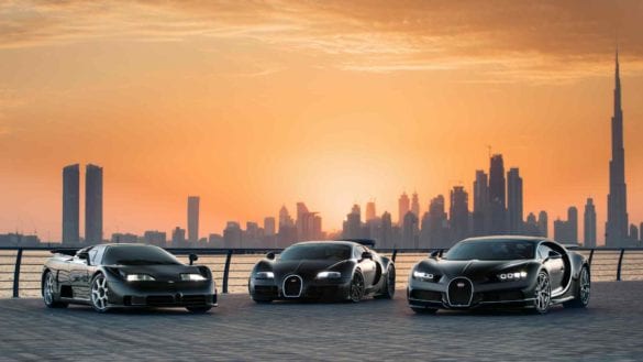 Bugatti EB 110, Veyron, Chiron în Dubai