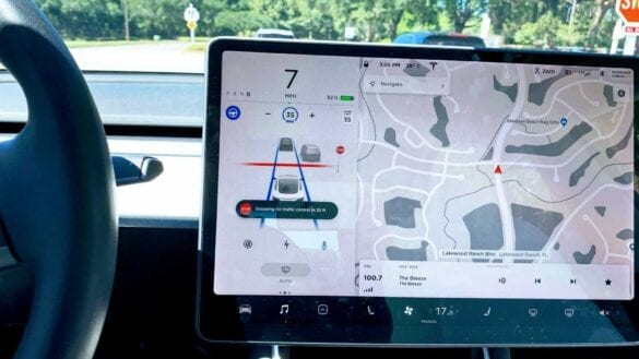 Tesla Model 3 Autopilot Traffic Light