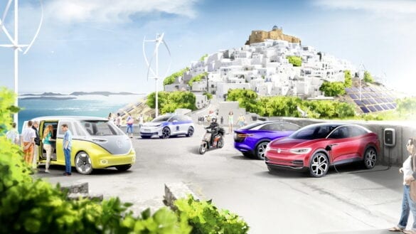 Experiment electric Volkswagen pe insula Astypalea din Grecia
