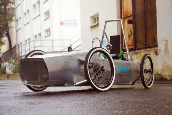 Monopost electric Blue Streamline Silver Bullet