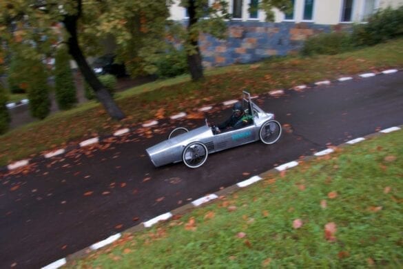 Monopost electric Blue Streamline Silver Bullet