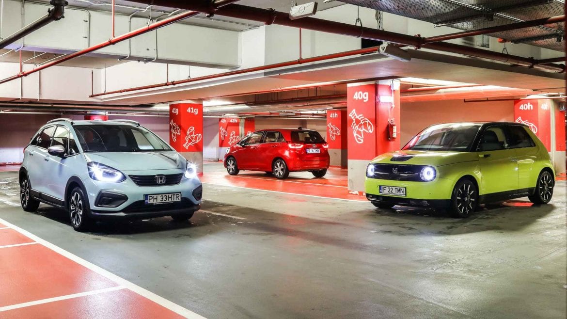 Test Honda e Honda Jazz – main